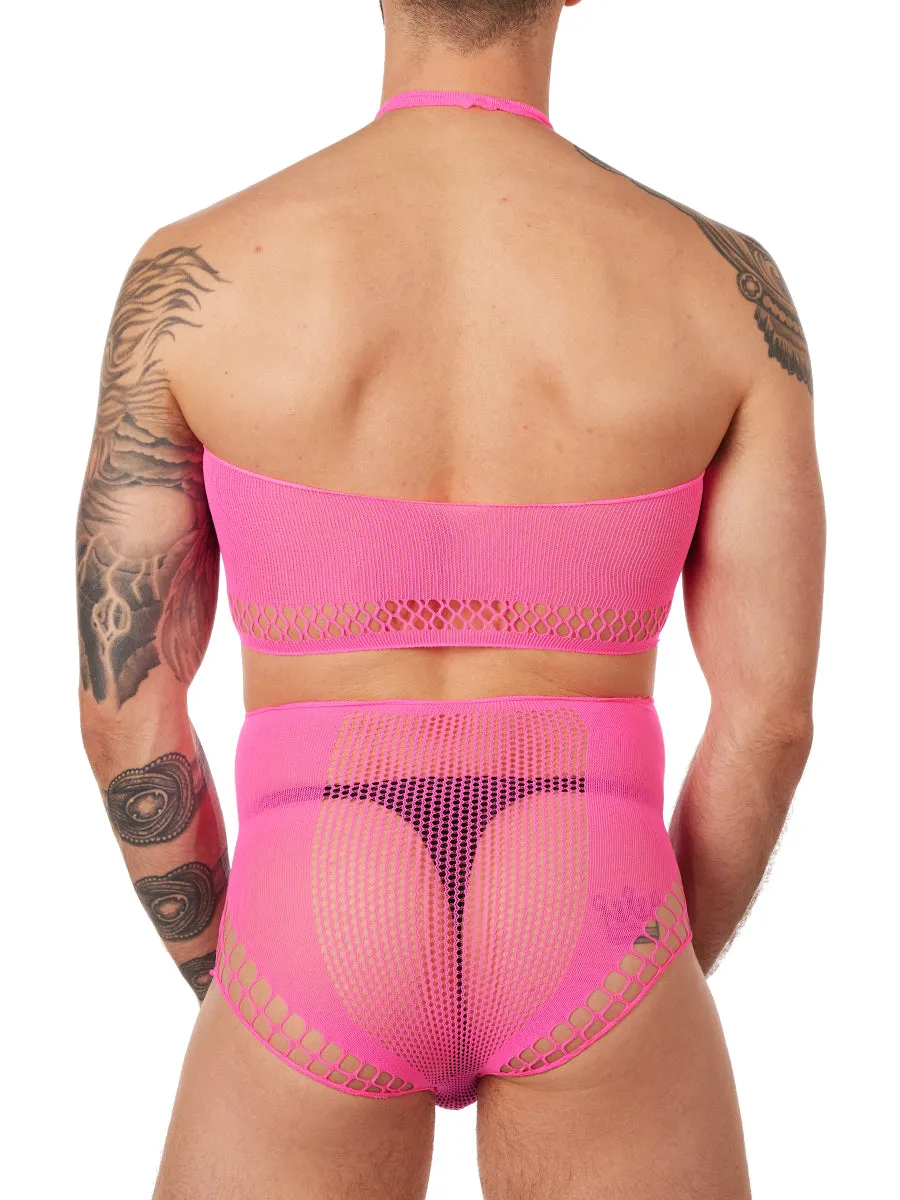 Halter Crop Top & High Waist Panty Set