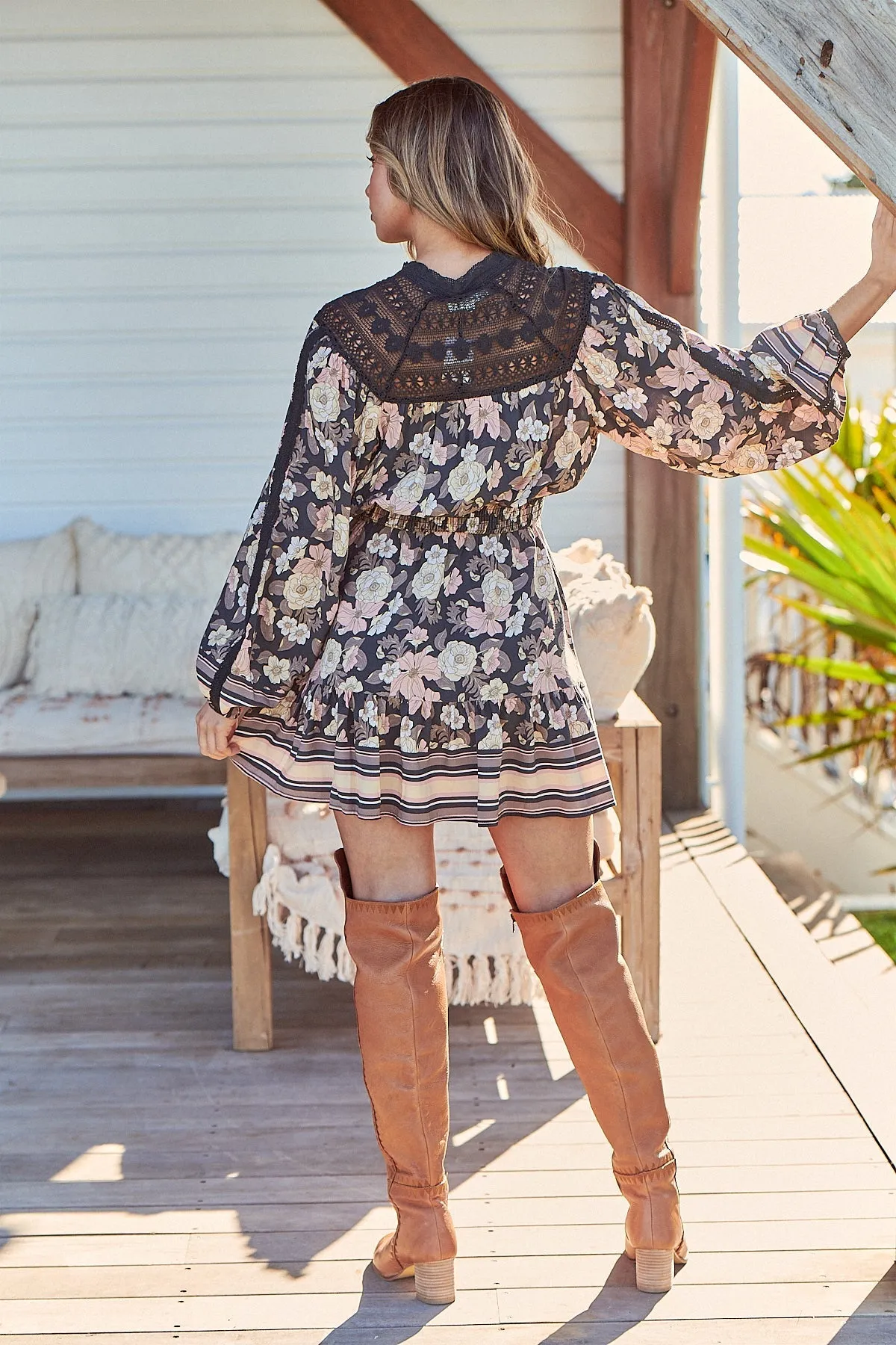 Jaase Adele Print Olivia Mini Dress