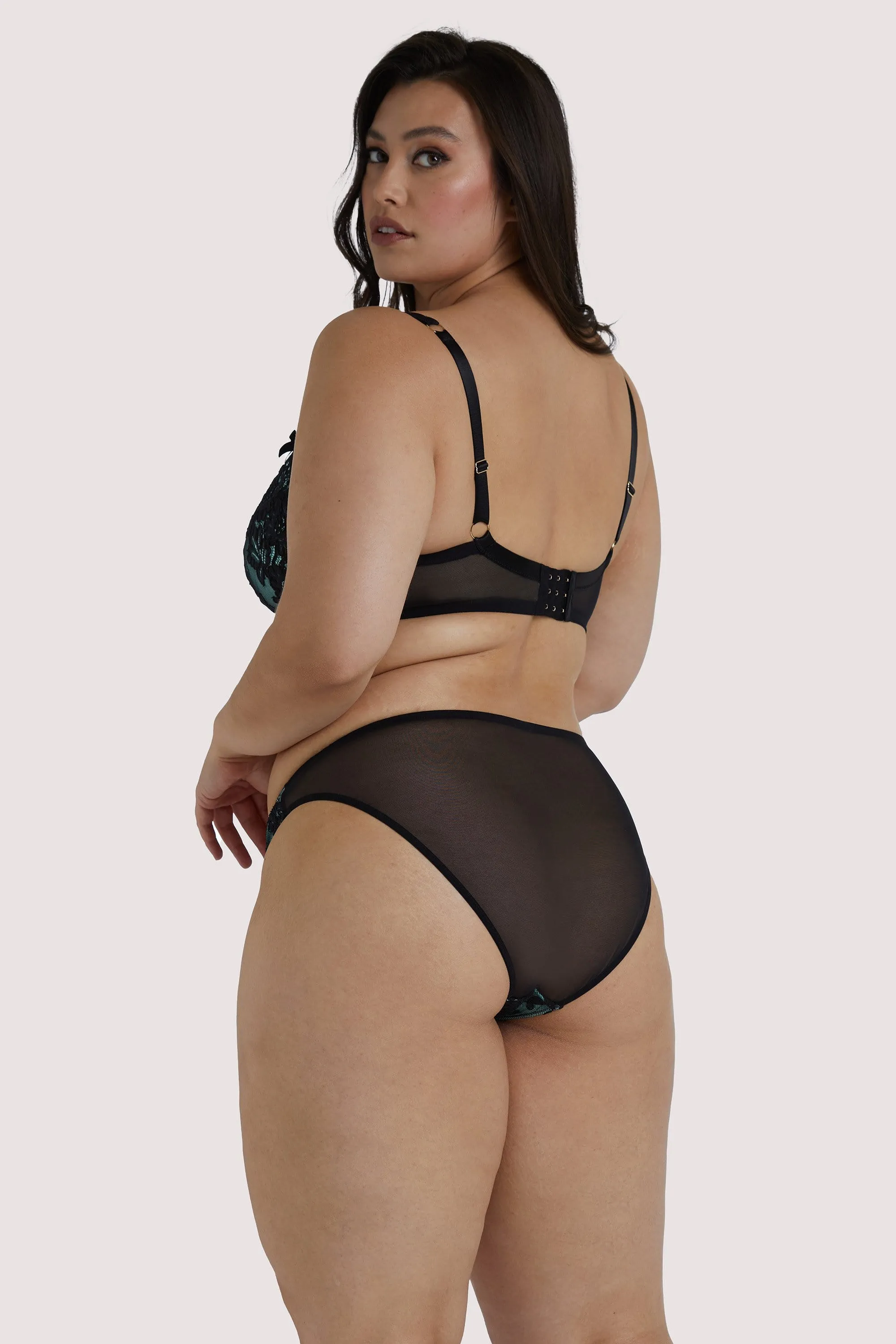 Jaquelina Mint Contrast Brazilian Brief