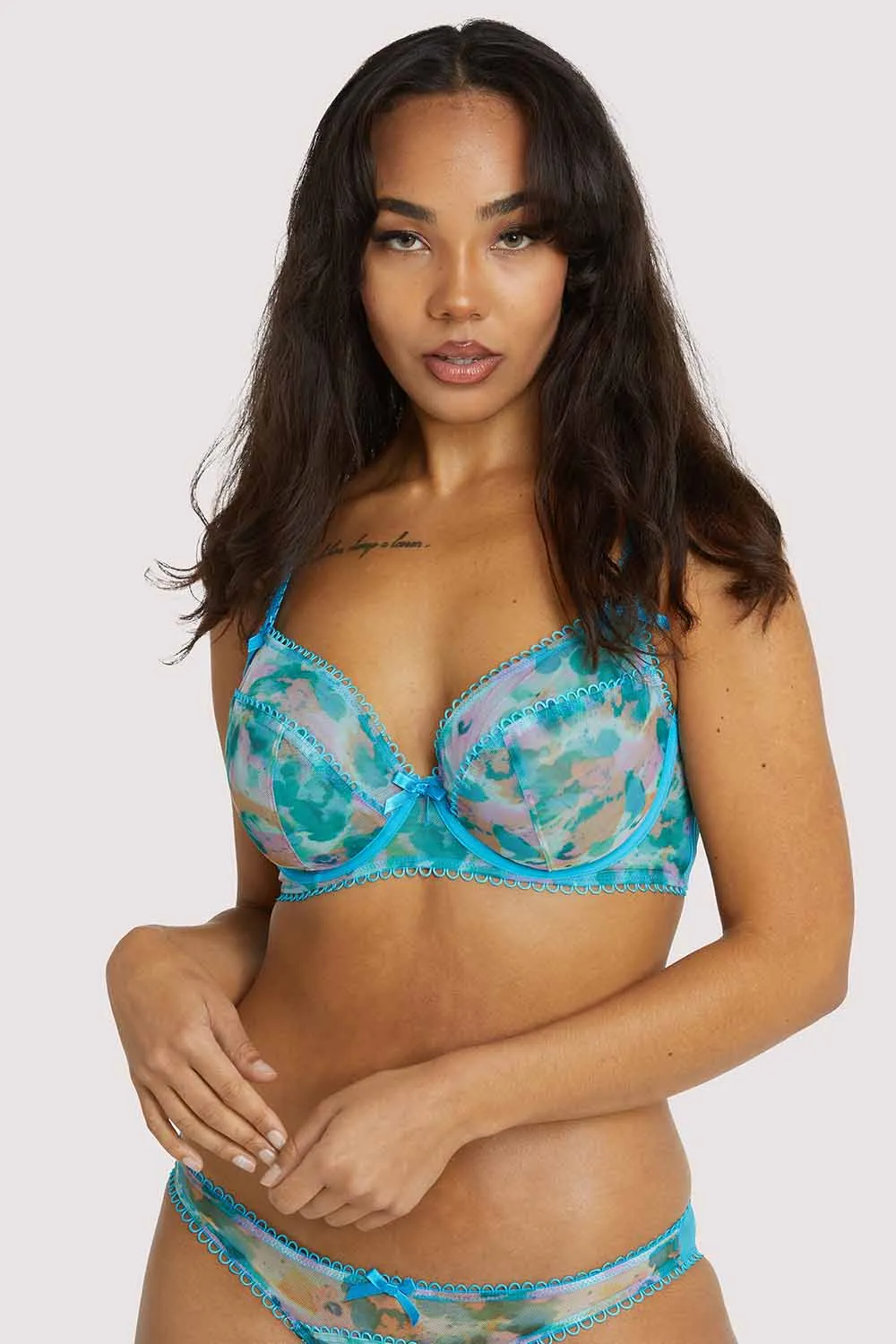 Joey Blue Watercolour Bra