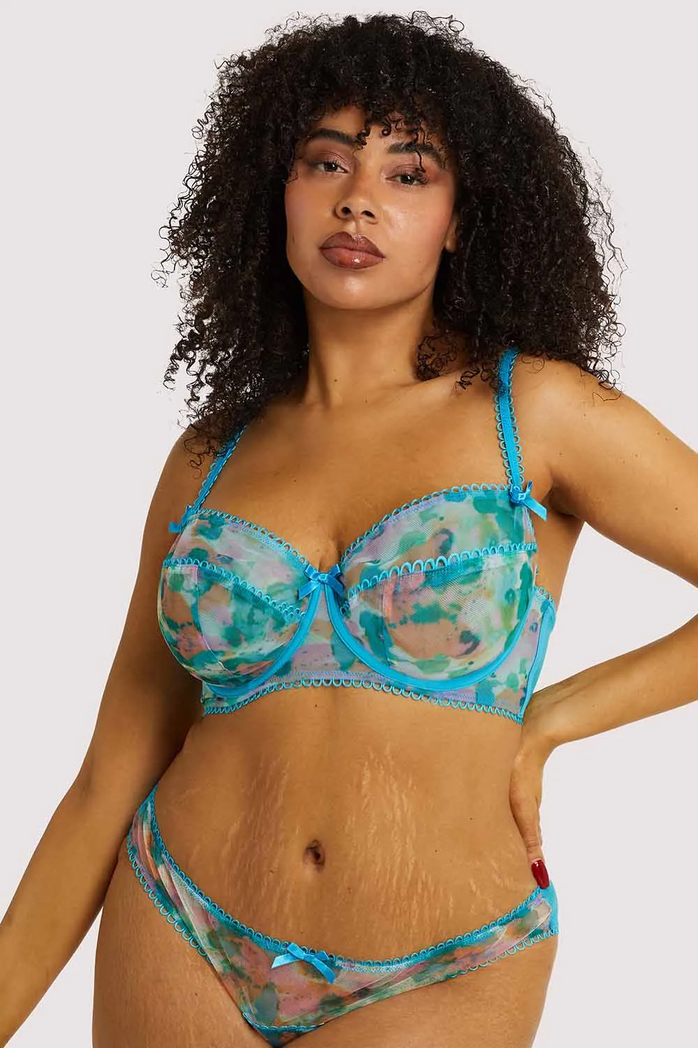 Joey Blue Watercolour Bra