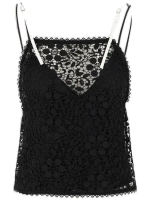 JW Anderson Floral-Lace Straight-Hem Top