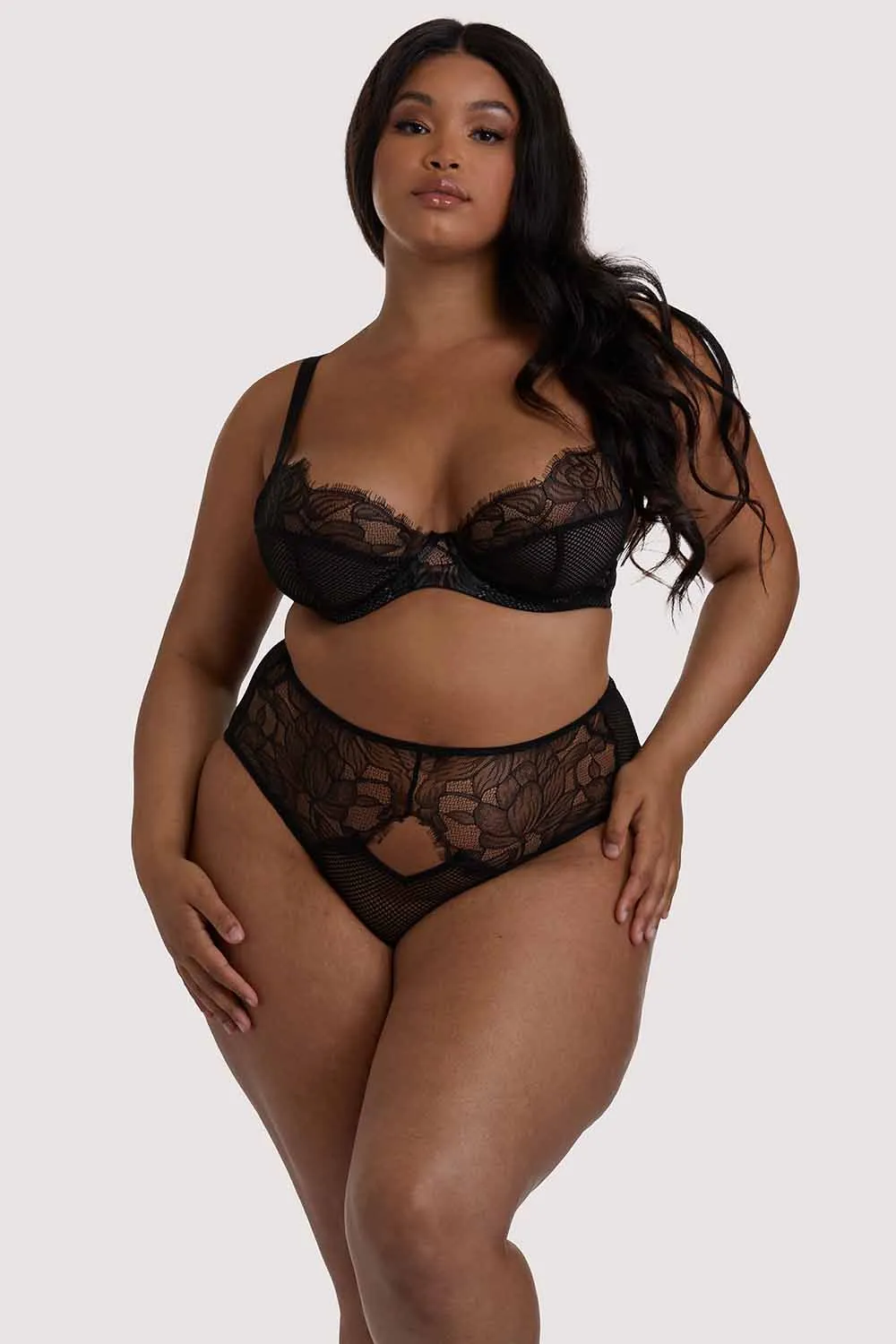 Khloe Black Floral Bra