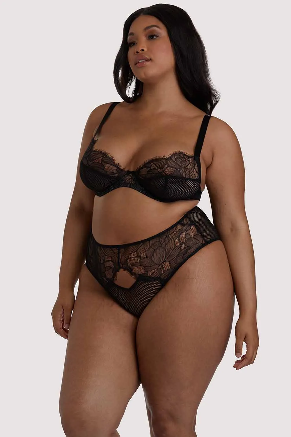 Khloe Black Floral Bra