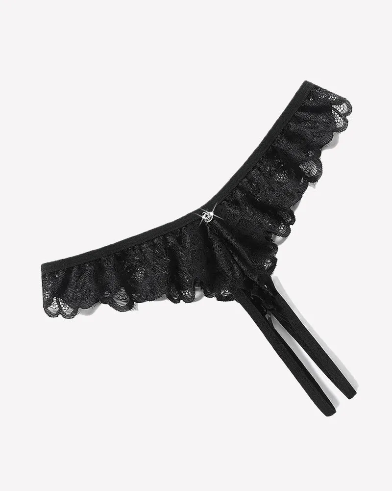 Lace Panties Criss Corss Thong Briefs