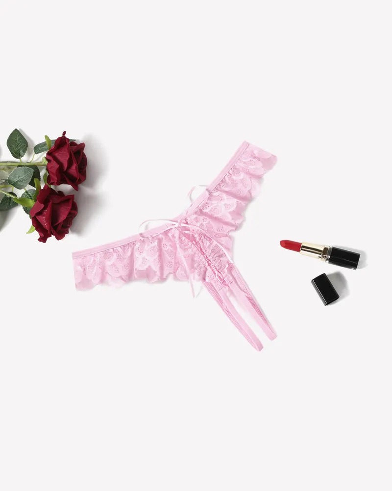 Lace Panties Criss Corss Thong Briefs