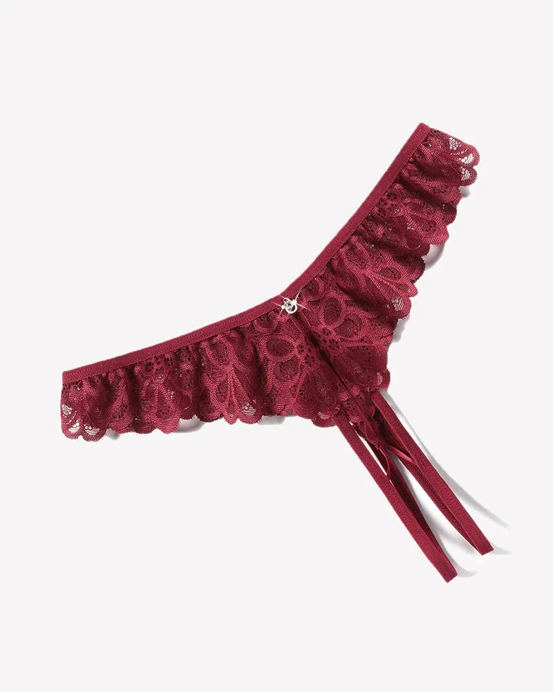 Lace Panties Criss Corss Thong Briefs
