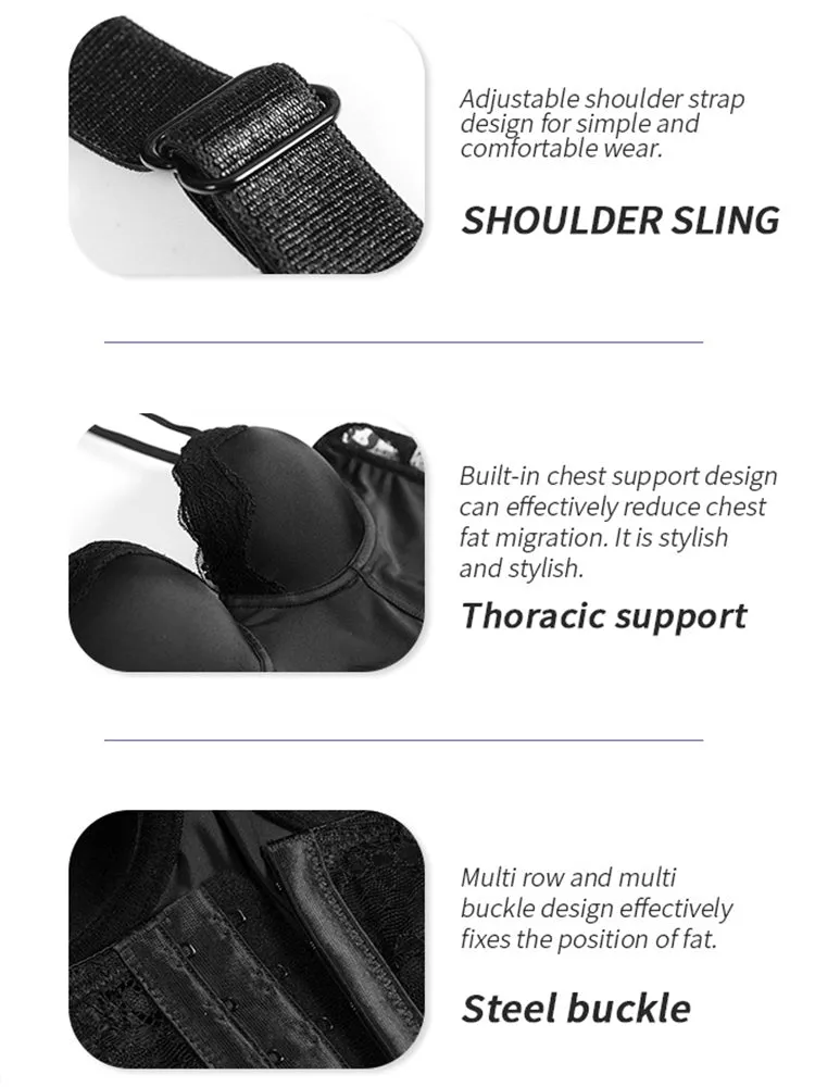 Lace Plunge Push Up Longline Bras