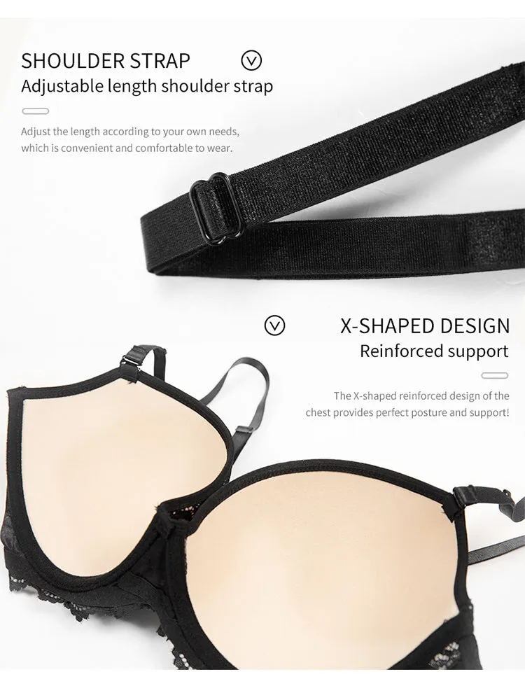 Lace Plus-Size Underwire Minimizer Bra