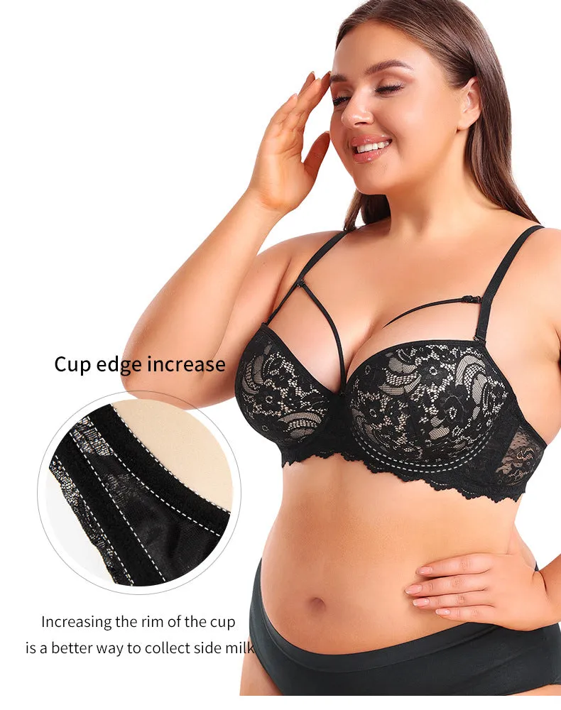 Lace Plus-Size Underwire Minimizer Bra