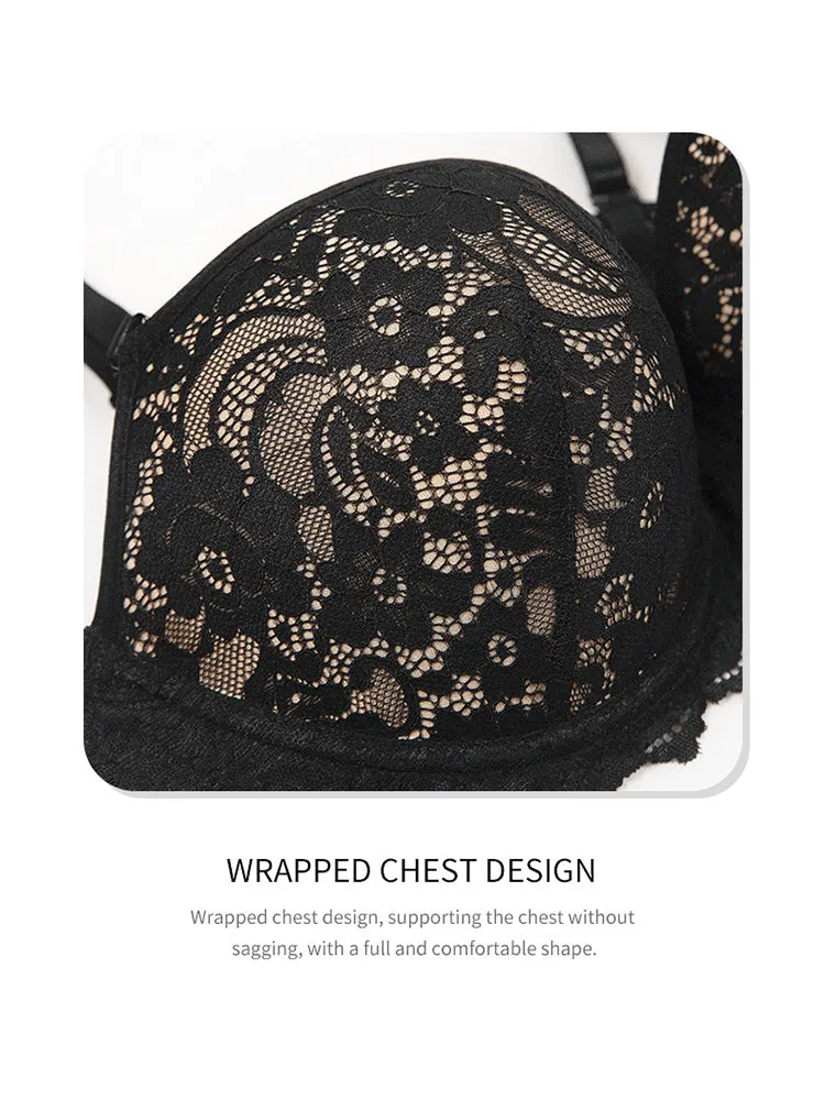 Lace Plus-Size Underwire Minimizer Bra
