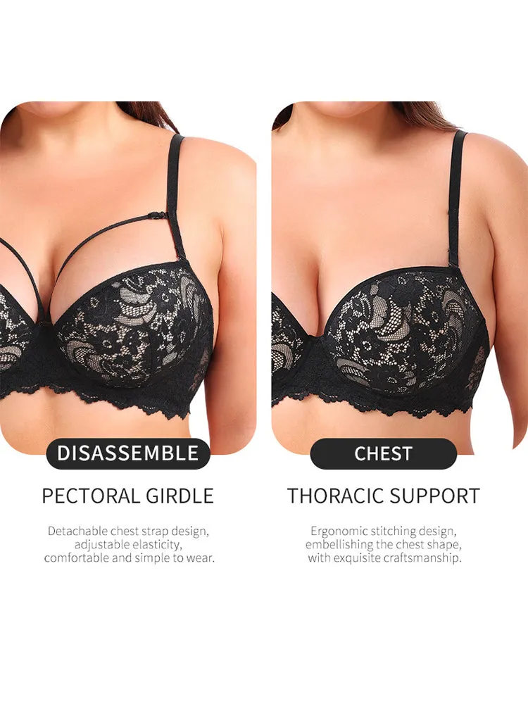 Lace Plus-Size Underwire Minimizer Bra
