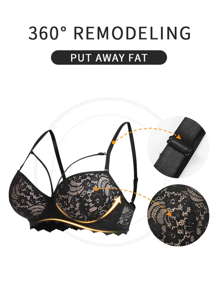 Lace Plus-Size Underwire Minimizer Bra