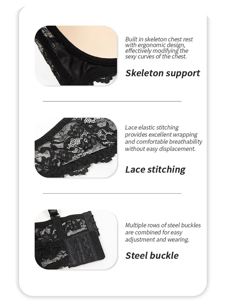 Lace Plus-Size Underwire Minimizer Bra