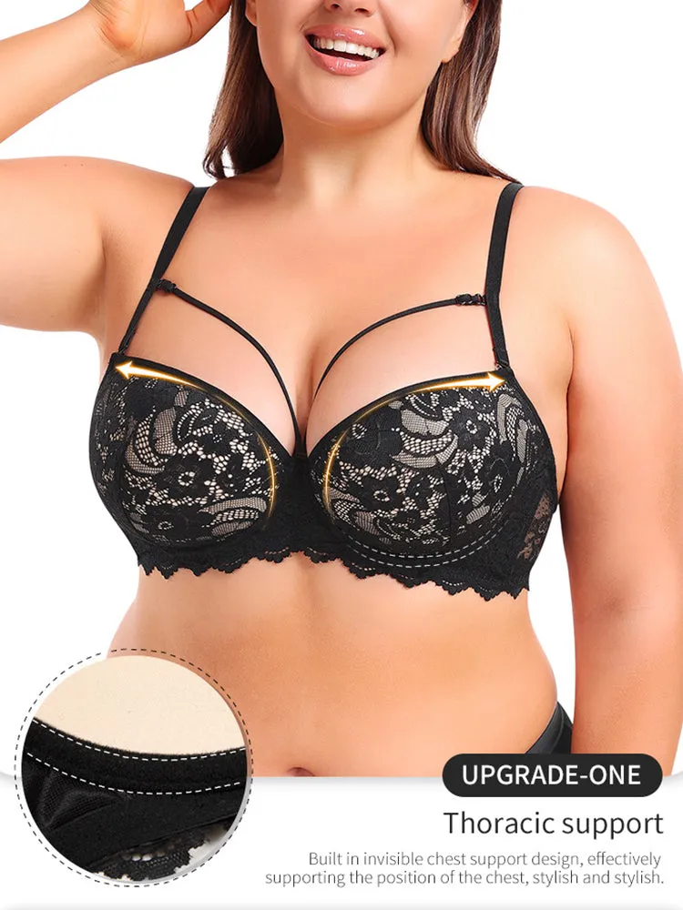 Lace Plus-Size Underwire Minimizer Bra