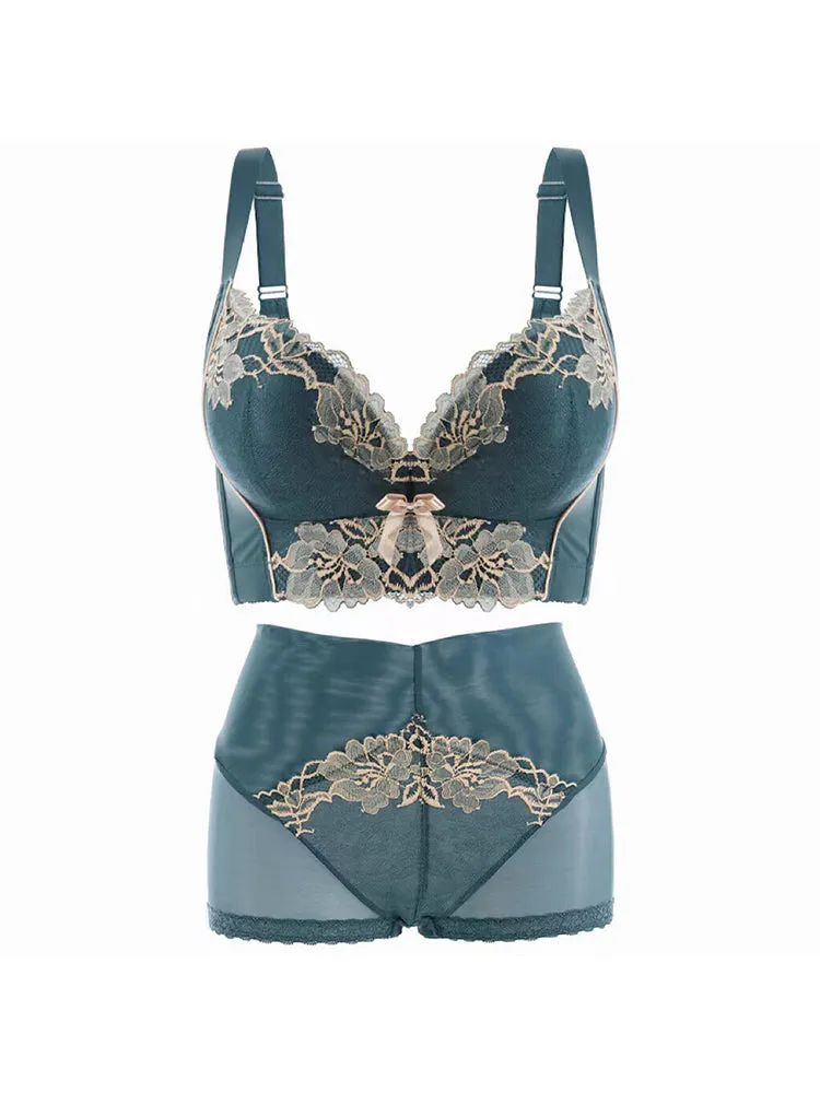 Lace Push Up Breast Adjustment Underwire Bra