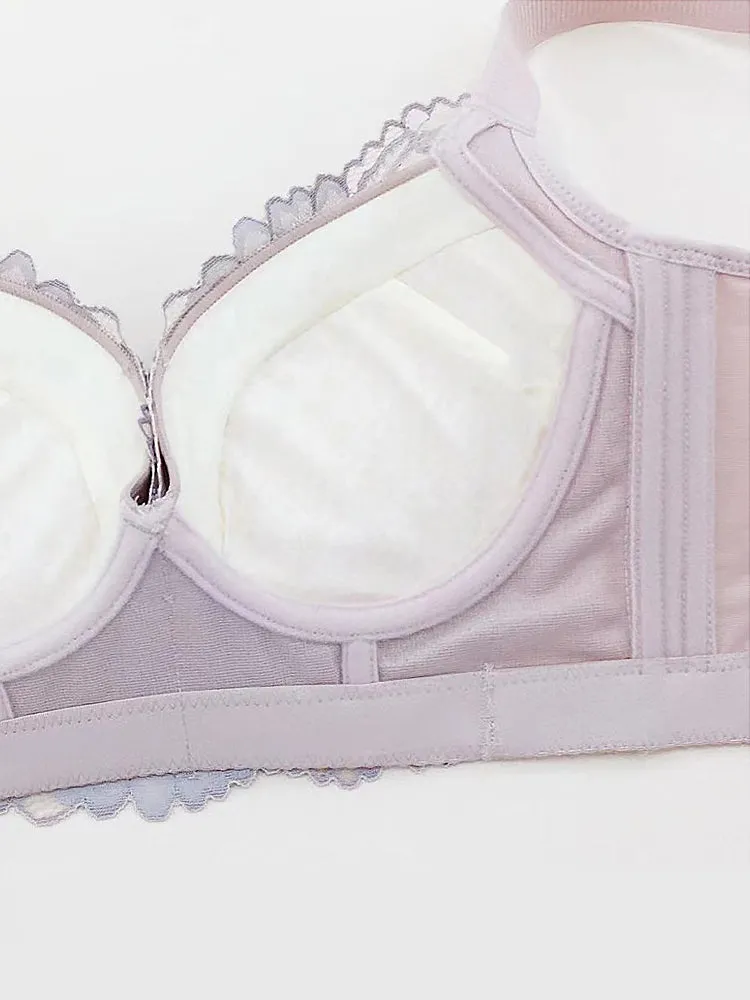 Lace Push Up Breast Adjustment Underwire Bra
