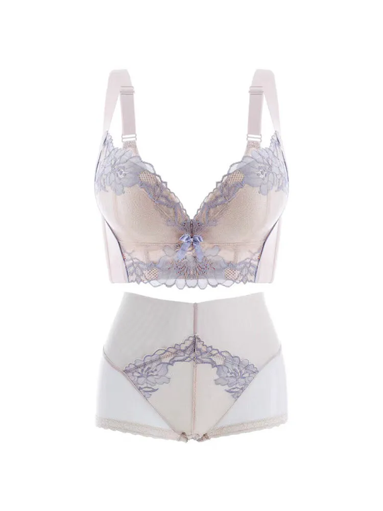 Lace Push Up Breast Adjustment Underwire Bra
