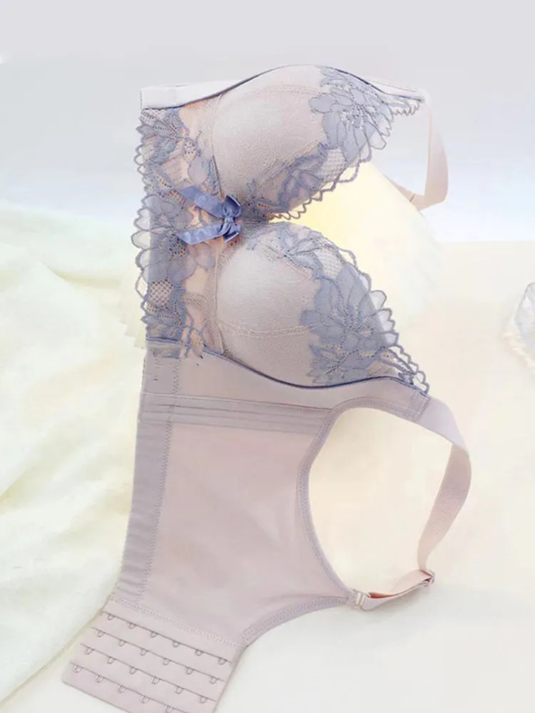 Lace Push Up Breast Adjustment Underwire Bra