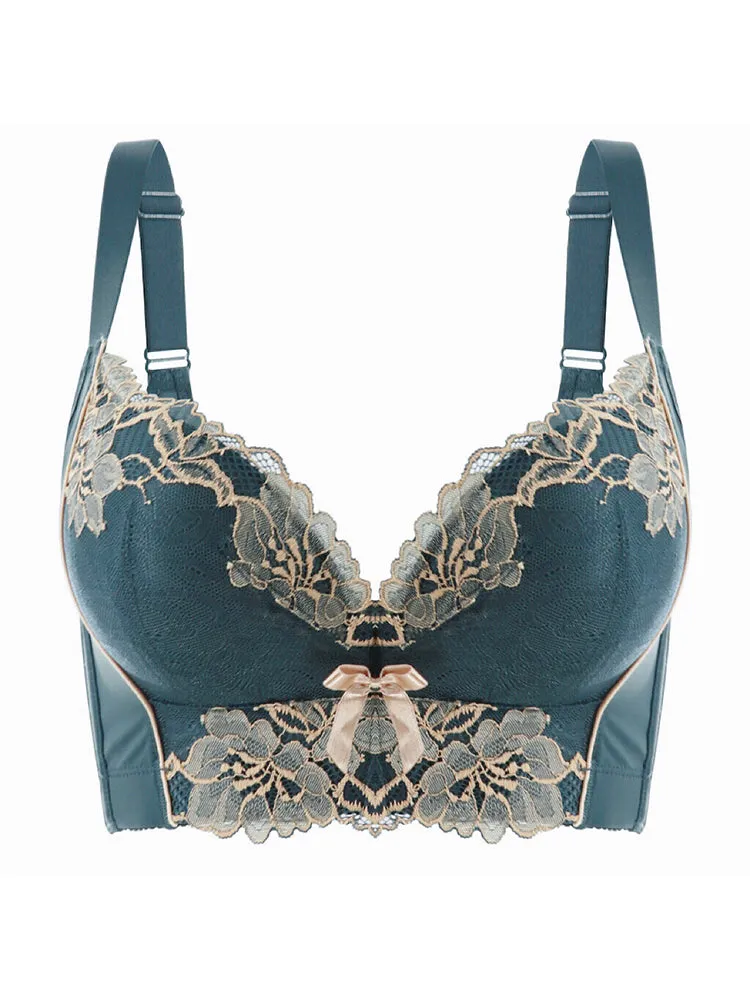Lace Push Up Breast Adjustment Underwire Bra