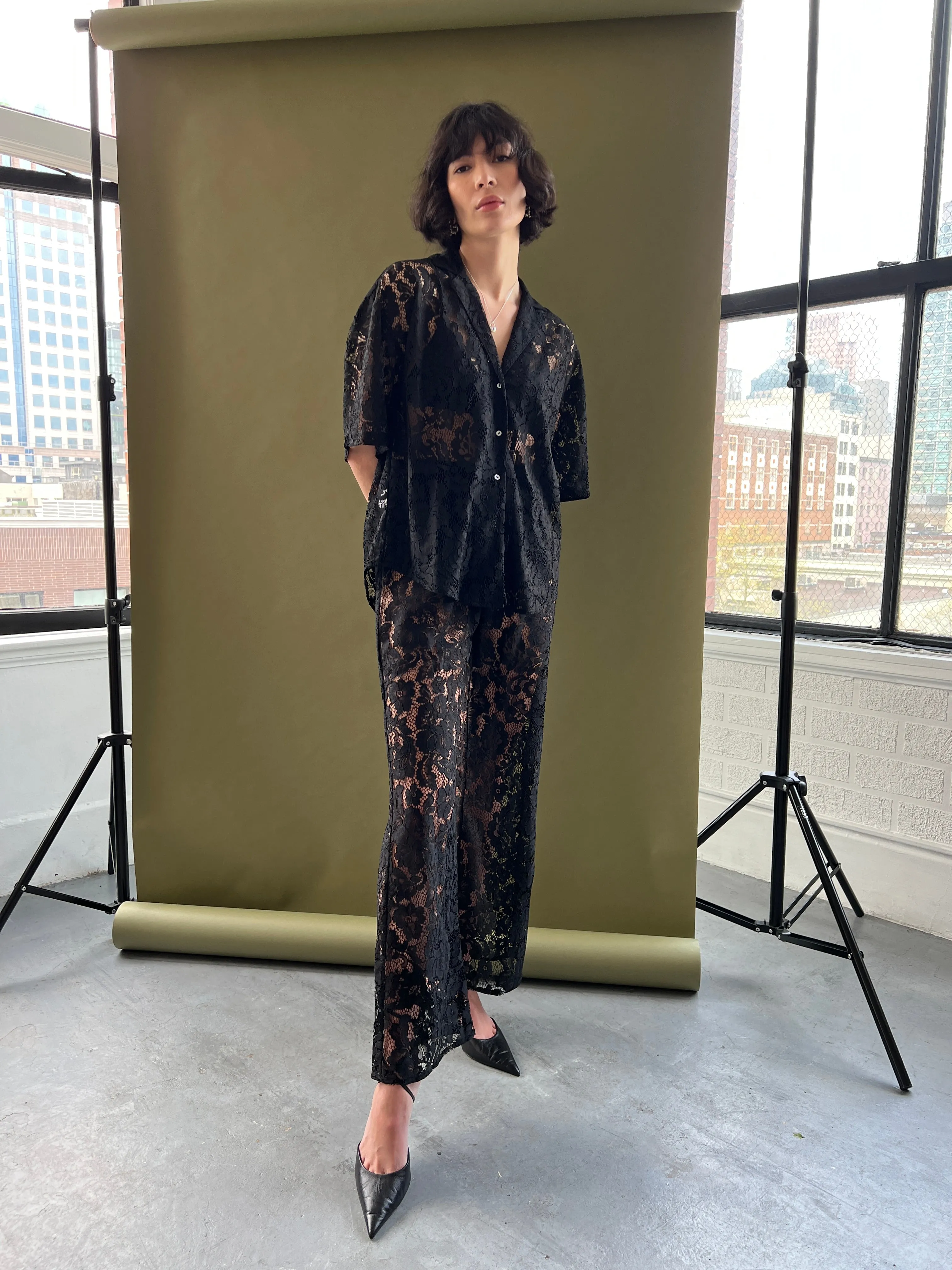 Lace Romeo Button Down - Ready to Ship