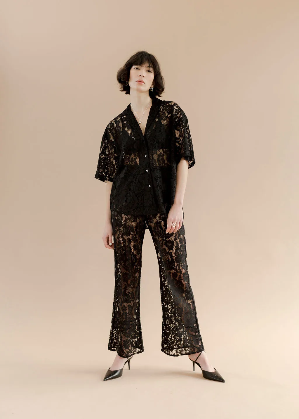 Lace Romeo Button Down - Ready to Ship