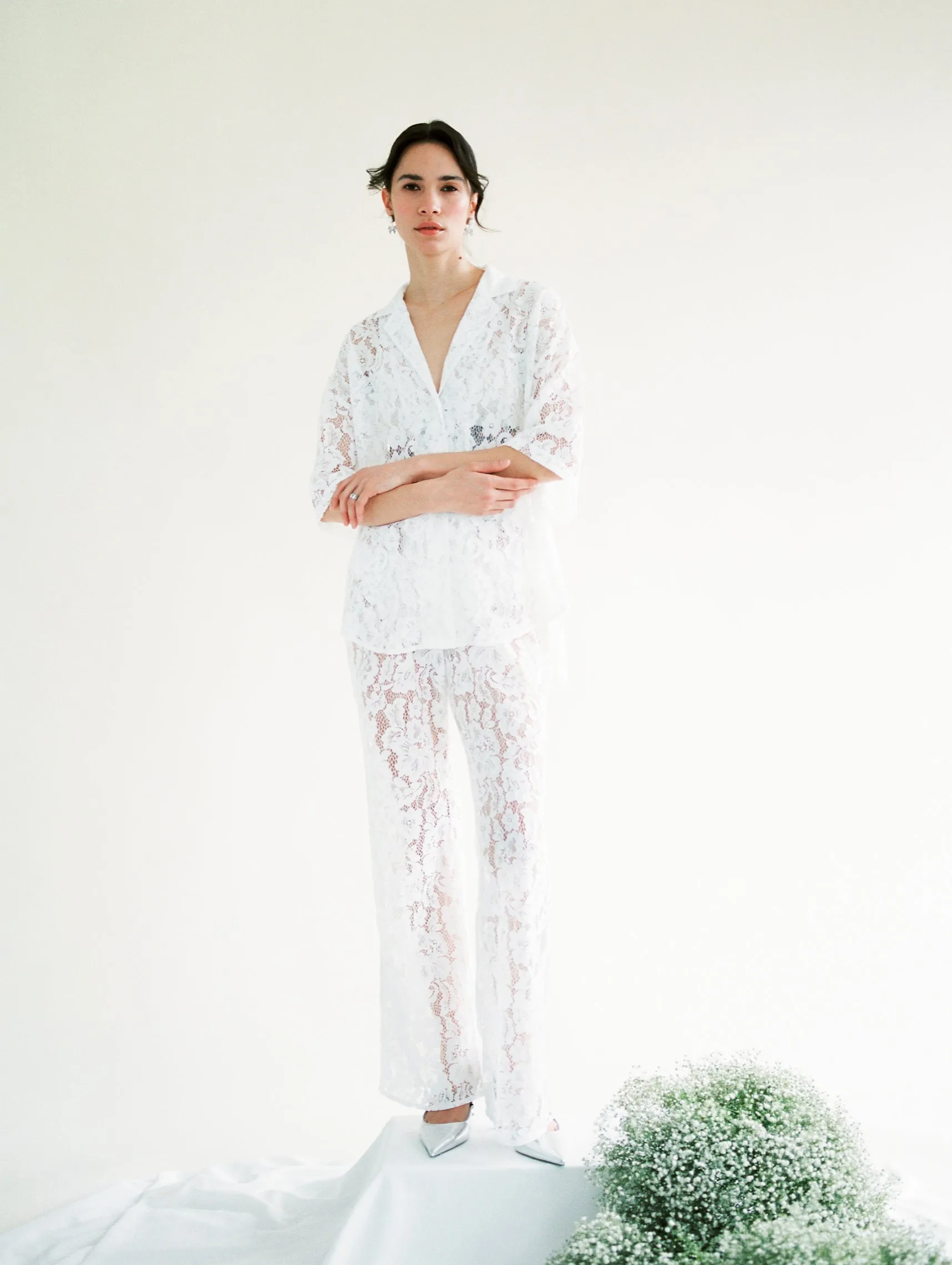 Lace Romeo Button Down - Ready to Ship