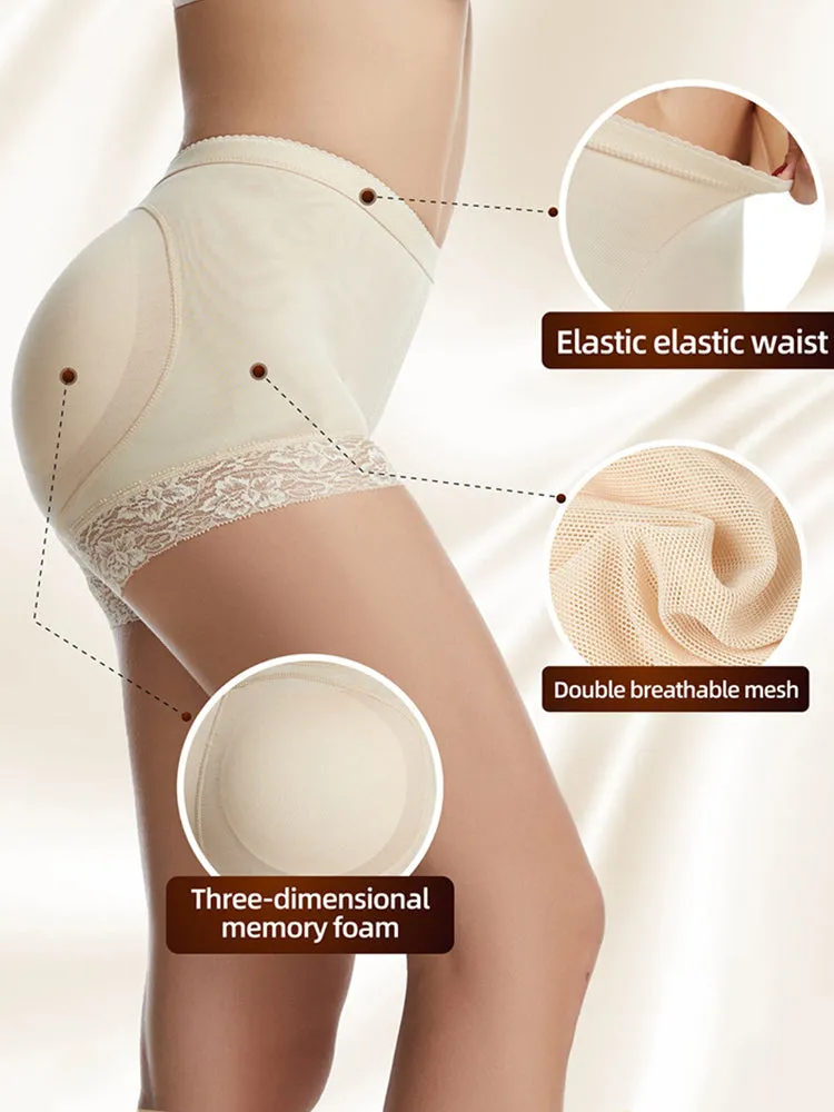Lace Trim Padded Shapewear Panty
