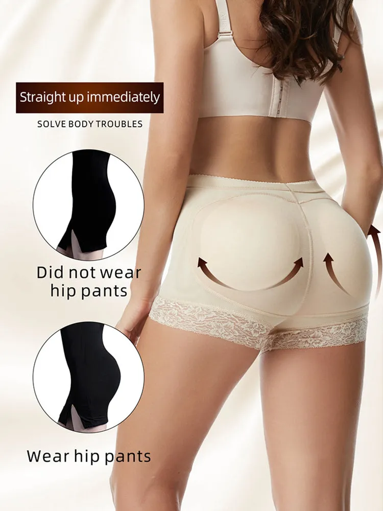 Lace Trim Padded Shapewear Panty