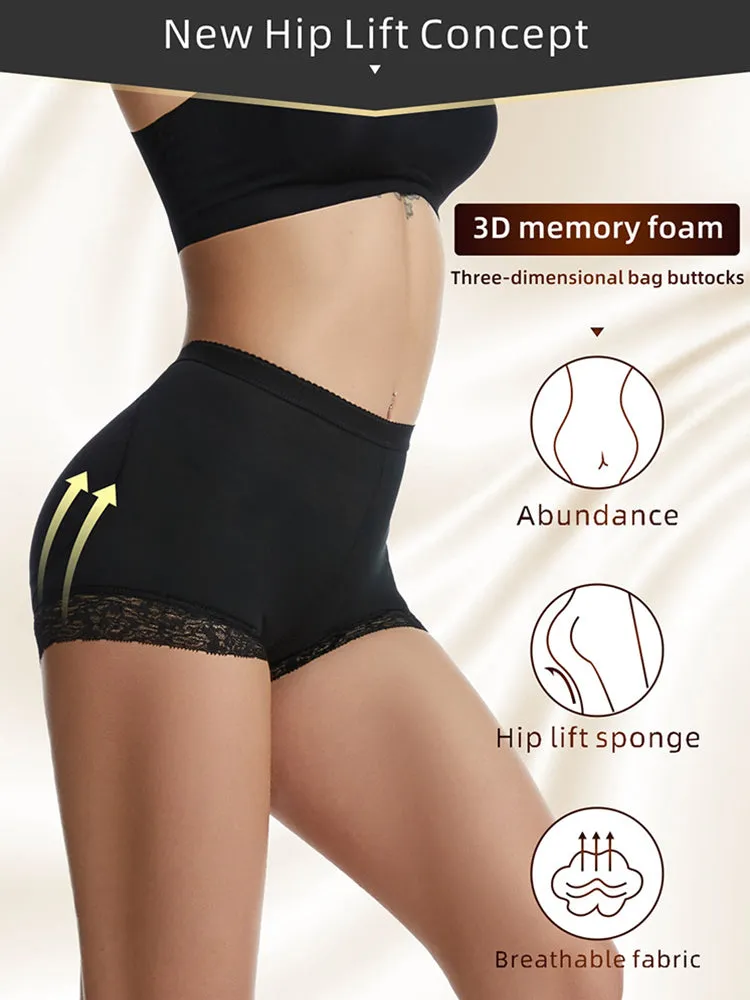 Lace Trim Padded Shapewear Panty