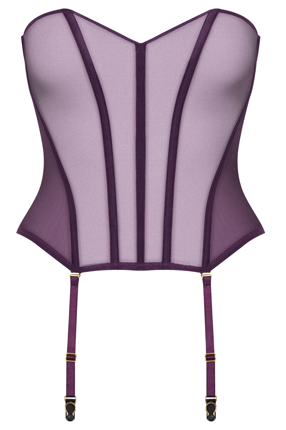 L'Amoureuse Corset with Suspenders, Size L (UK 10-12)