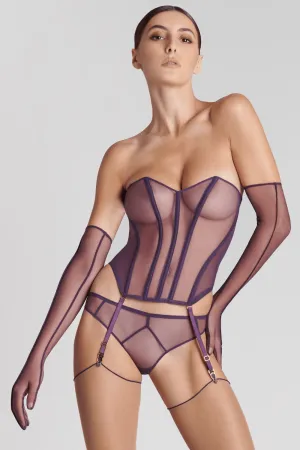 L'Amoureuse Corset with Suspenders, Size L (UK 10-12)