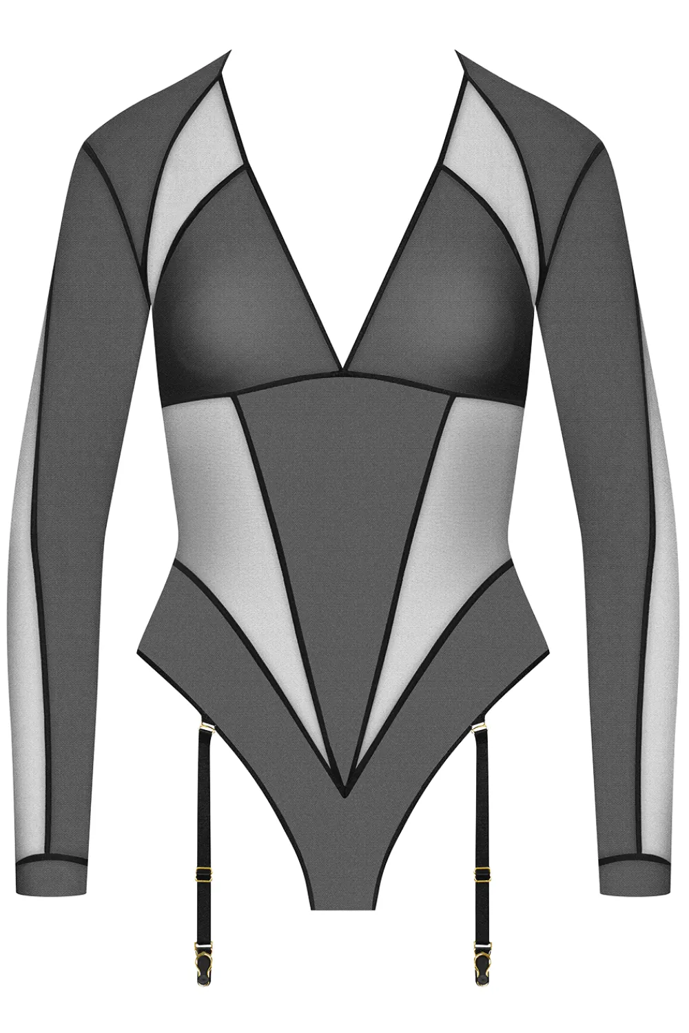 L'Amoureuse Long Sleeve Thong Bodysuit