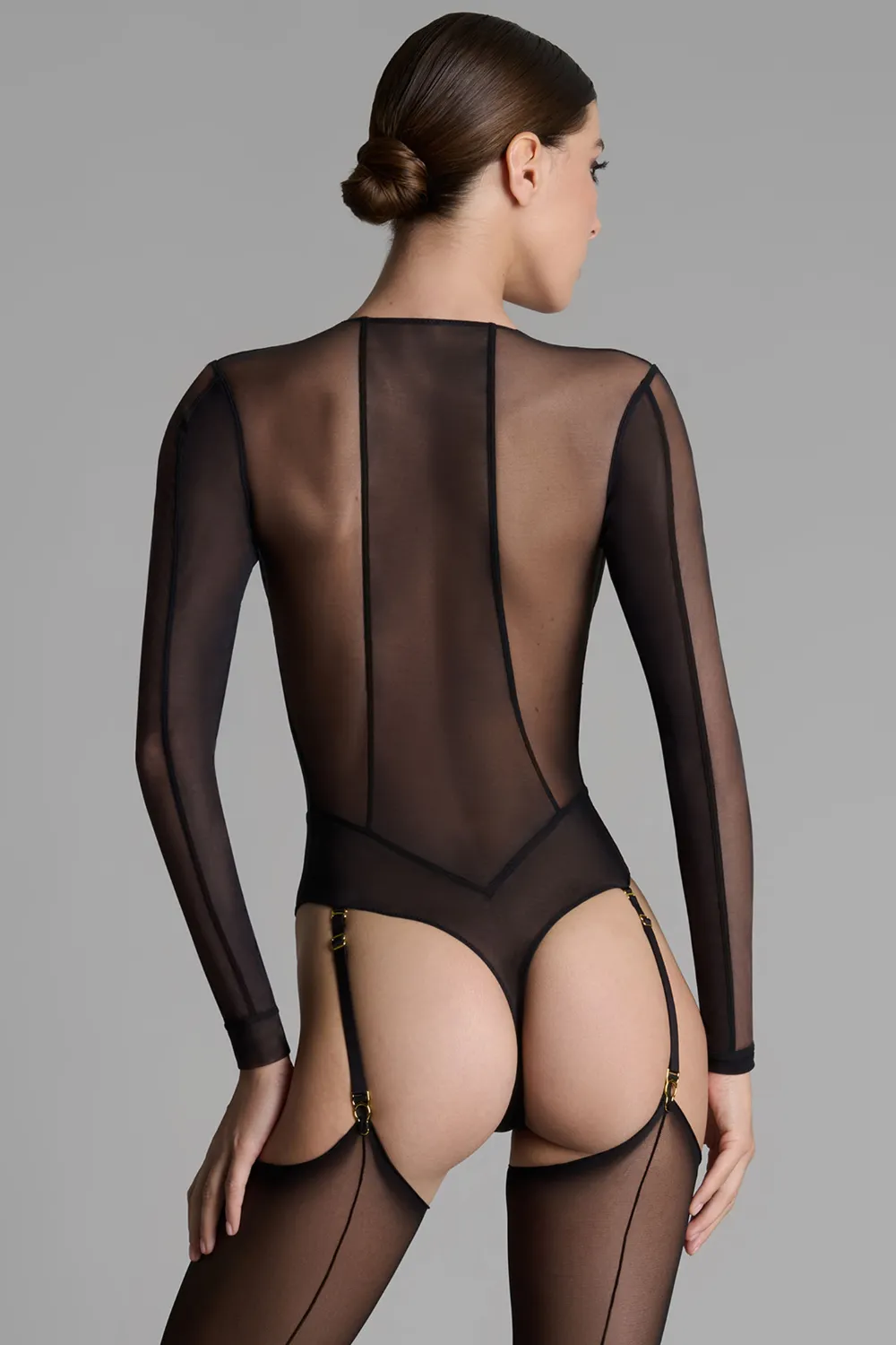 L'Amoureuse Long Sleeve Thong Bodysuit