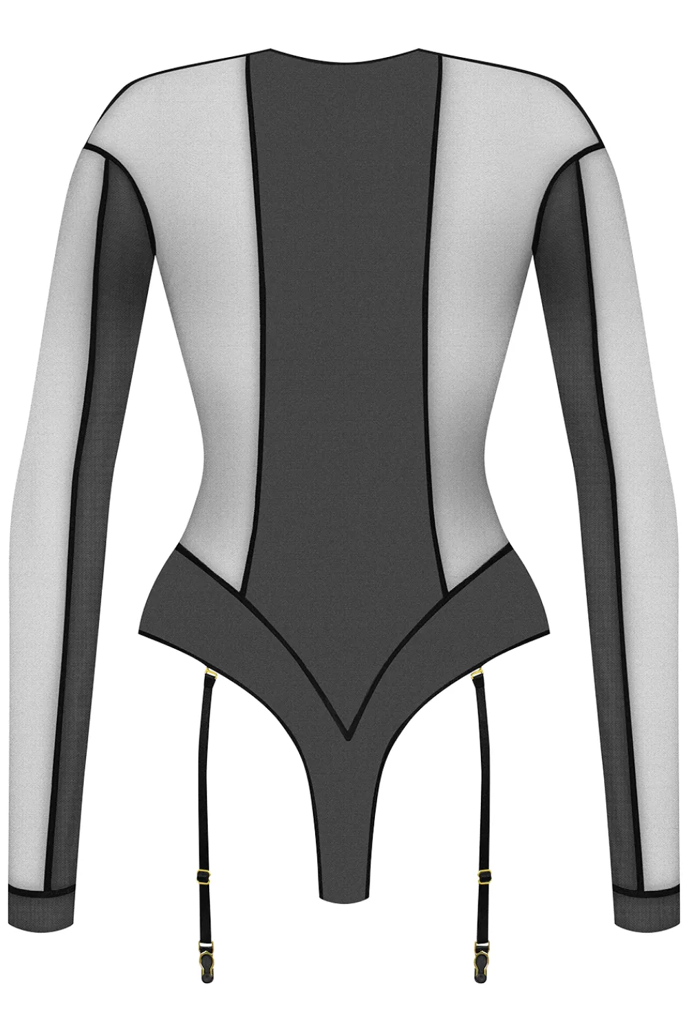 L'Amoureuse Long Sleeve Thong Bodysuit