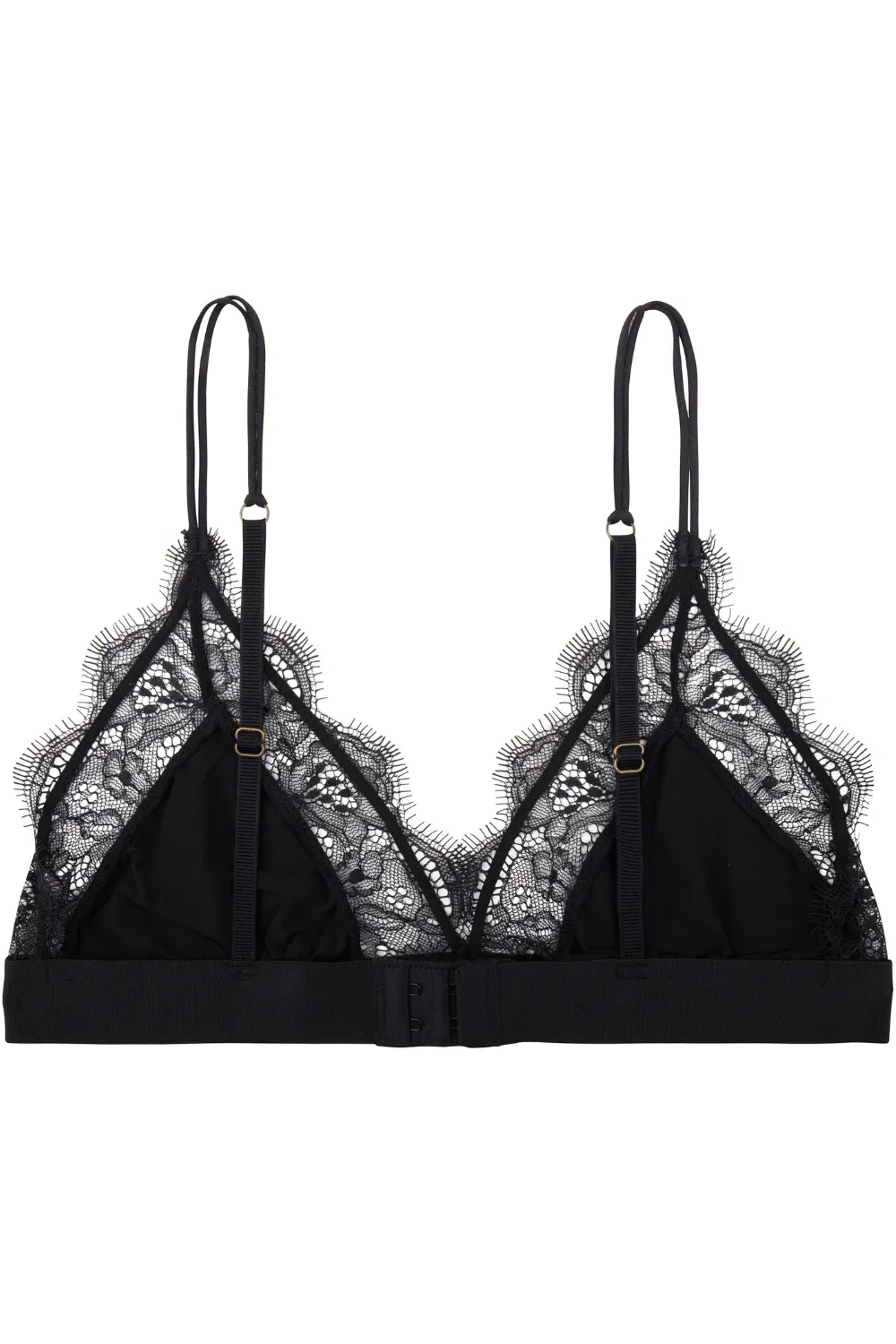 Love Lace Triangle Bralette Black