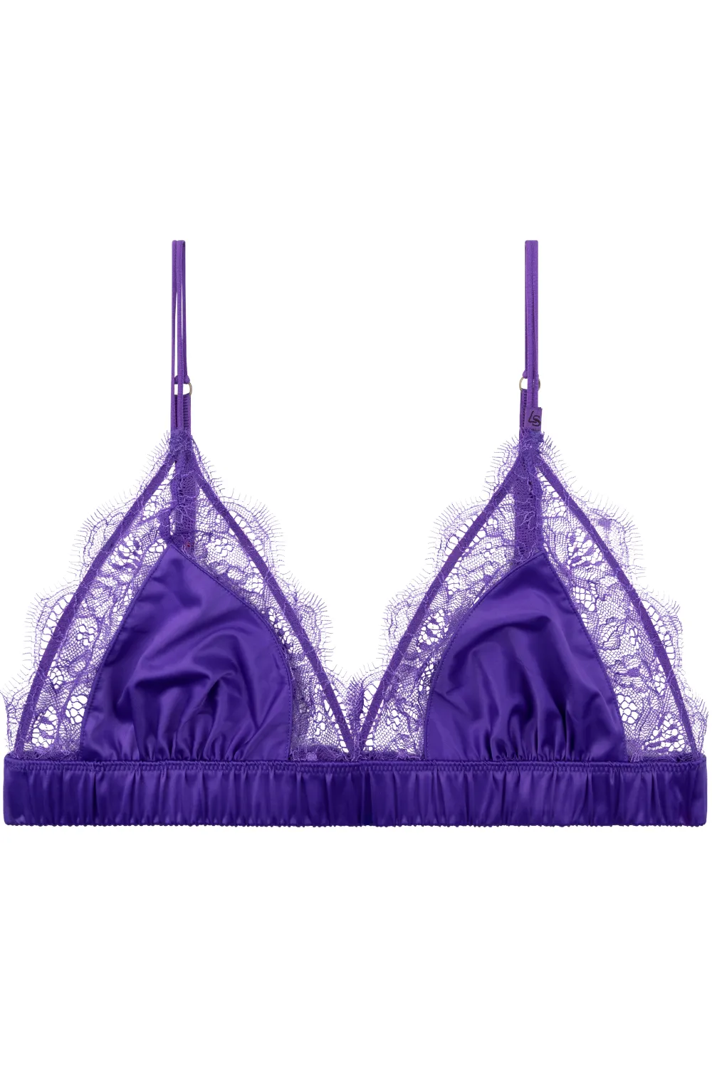 Love Lace Triangle Bralette Purple