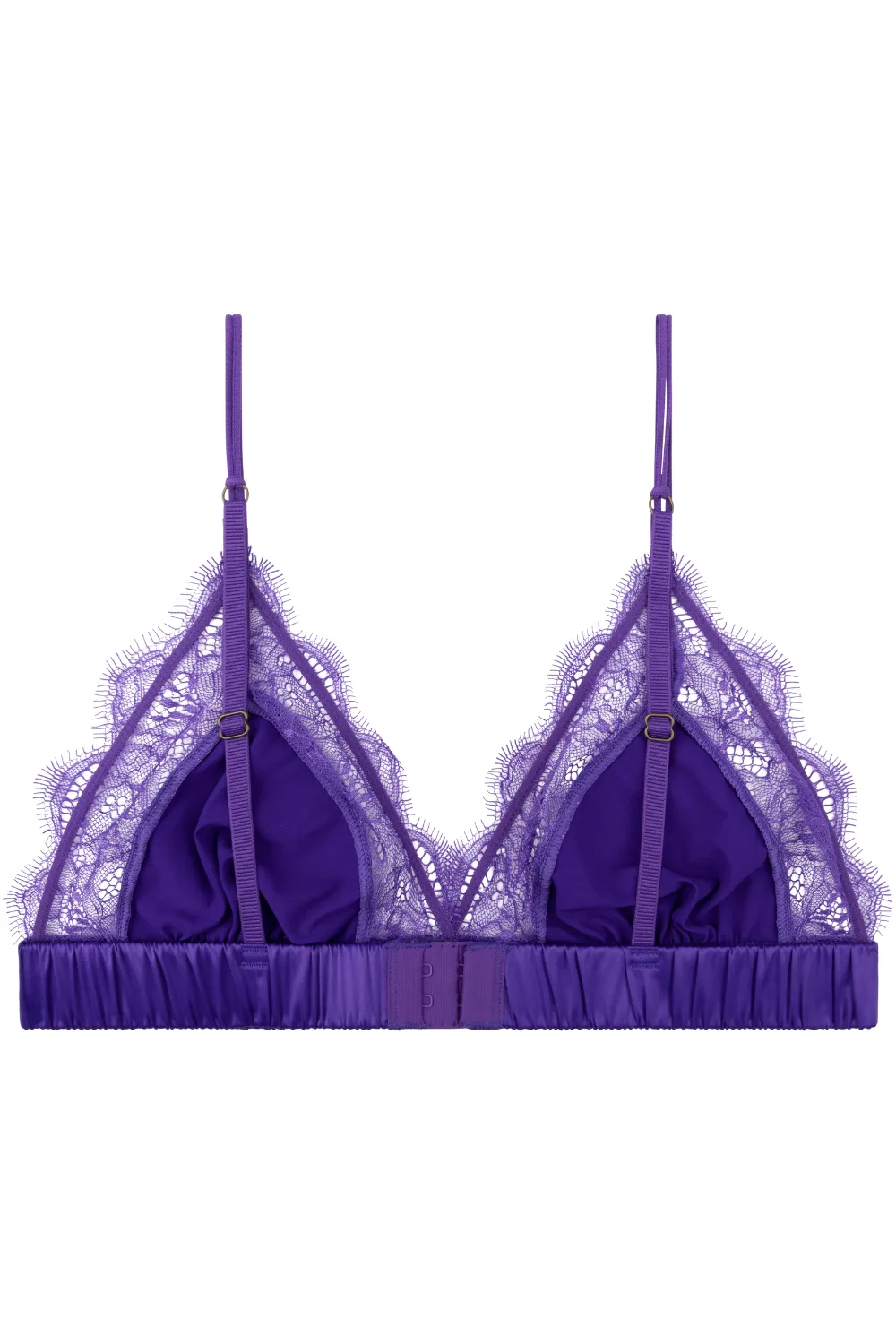 Love Lace Triangle Bralette Purple
