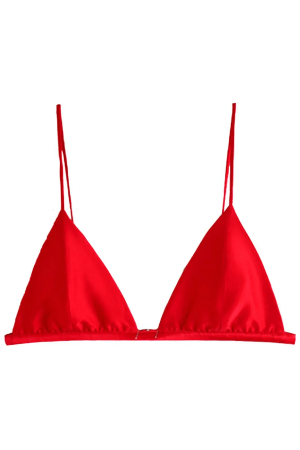 Luxe Triangle Bra in Rouge