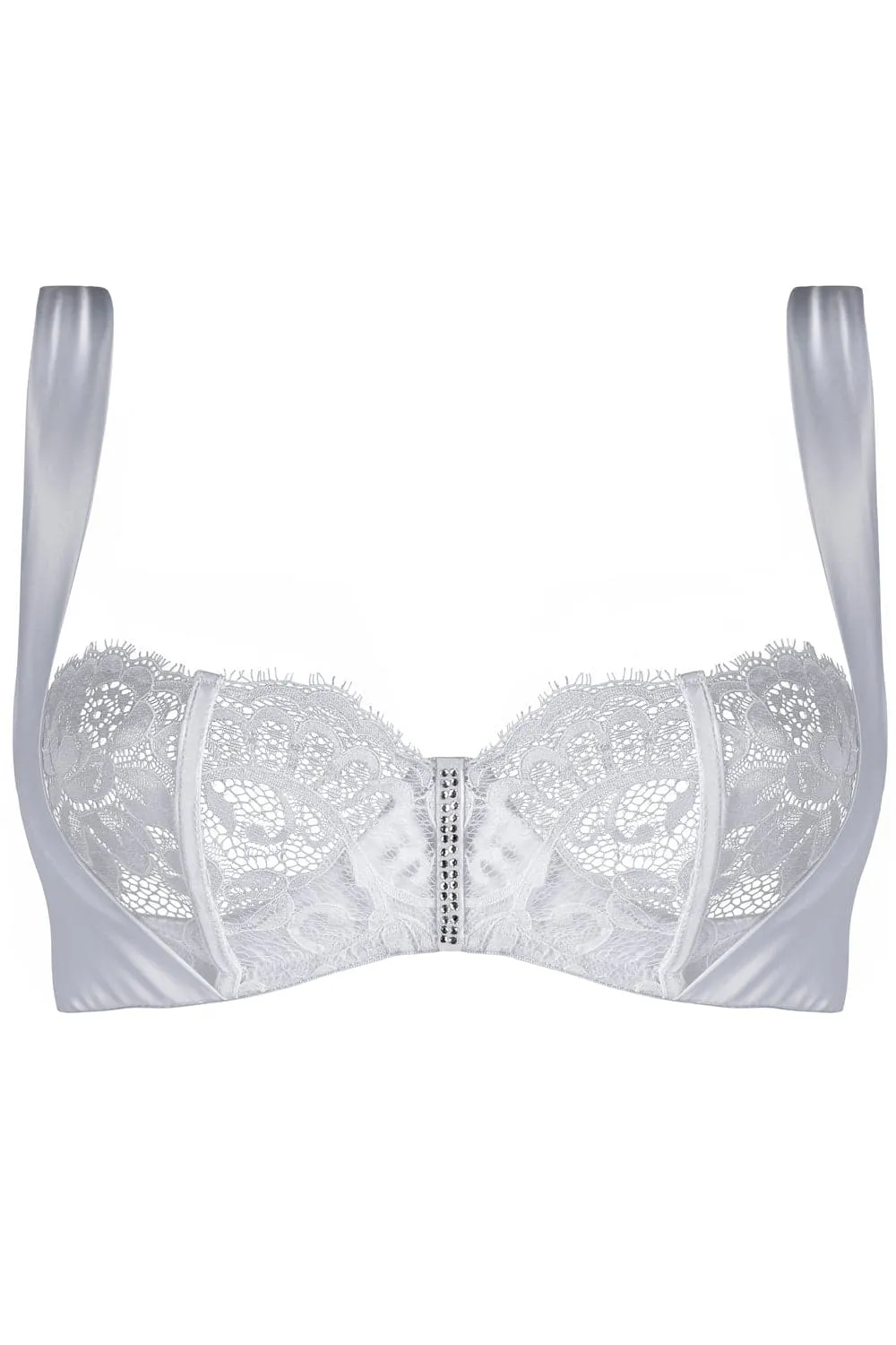 Marlene Underwired Bra with Swarovski Crystals in White
