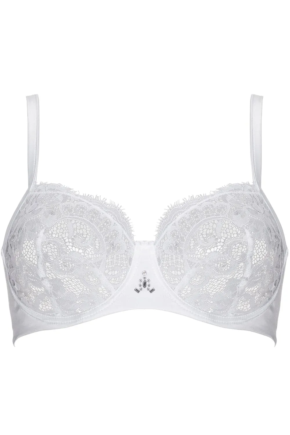 Marlene Underwired Bra with Swarovski Crystals in White
