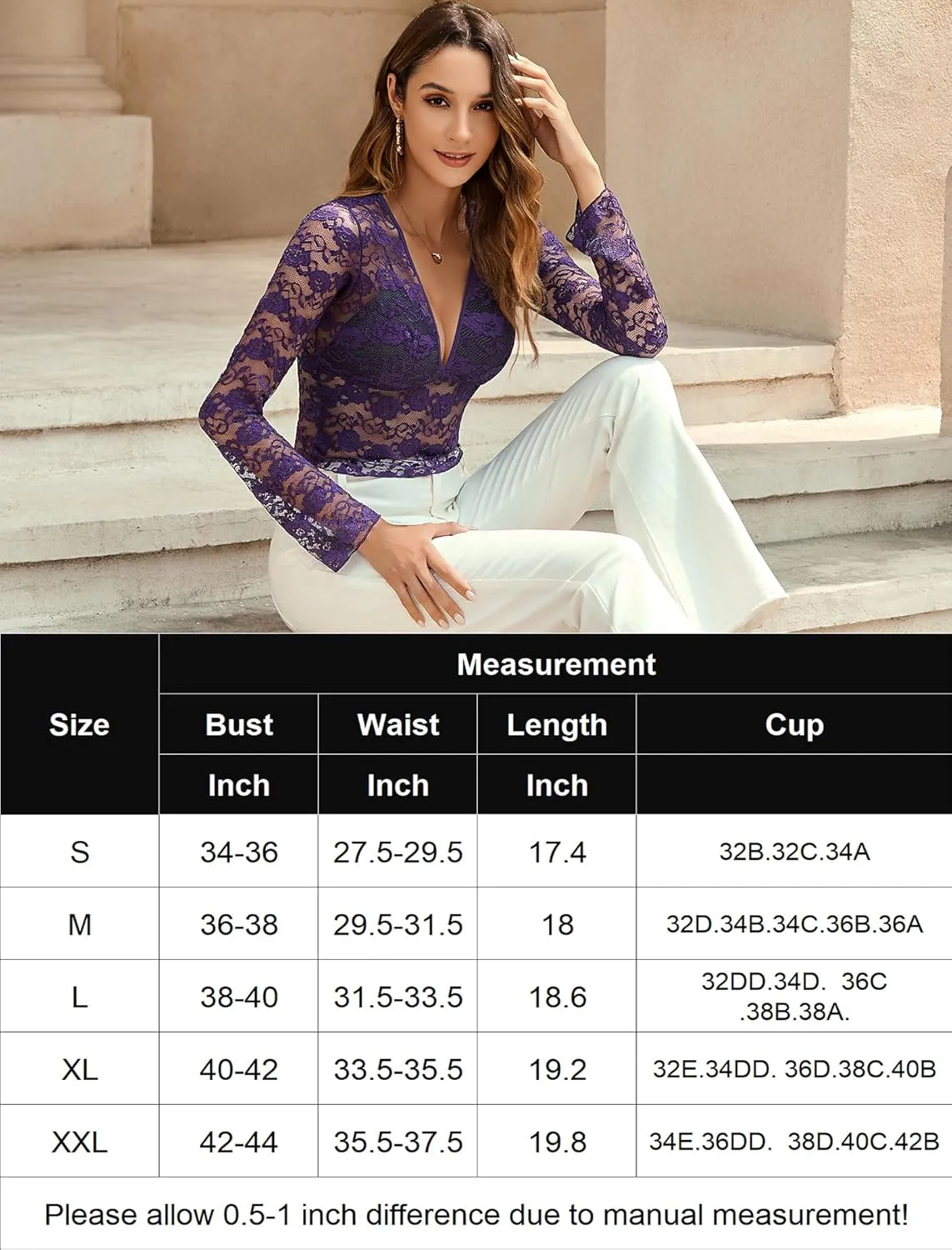 Mesh Long Sleeve Blouse Floral Lace Top