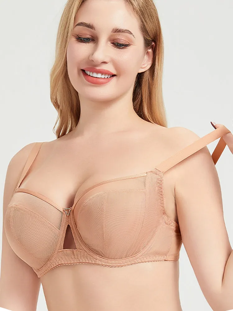 Minimizer Breathable Full Coverage Mesh Bras