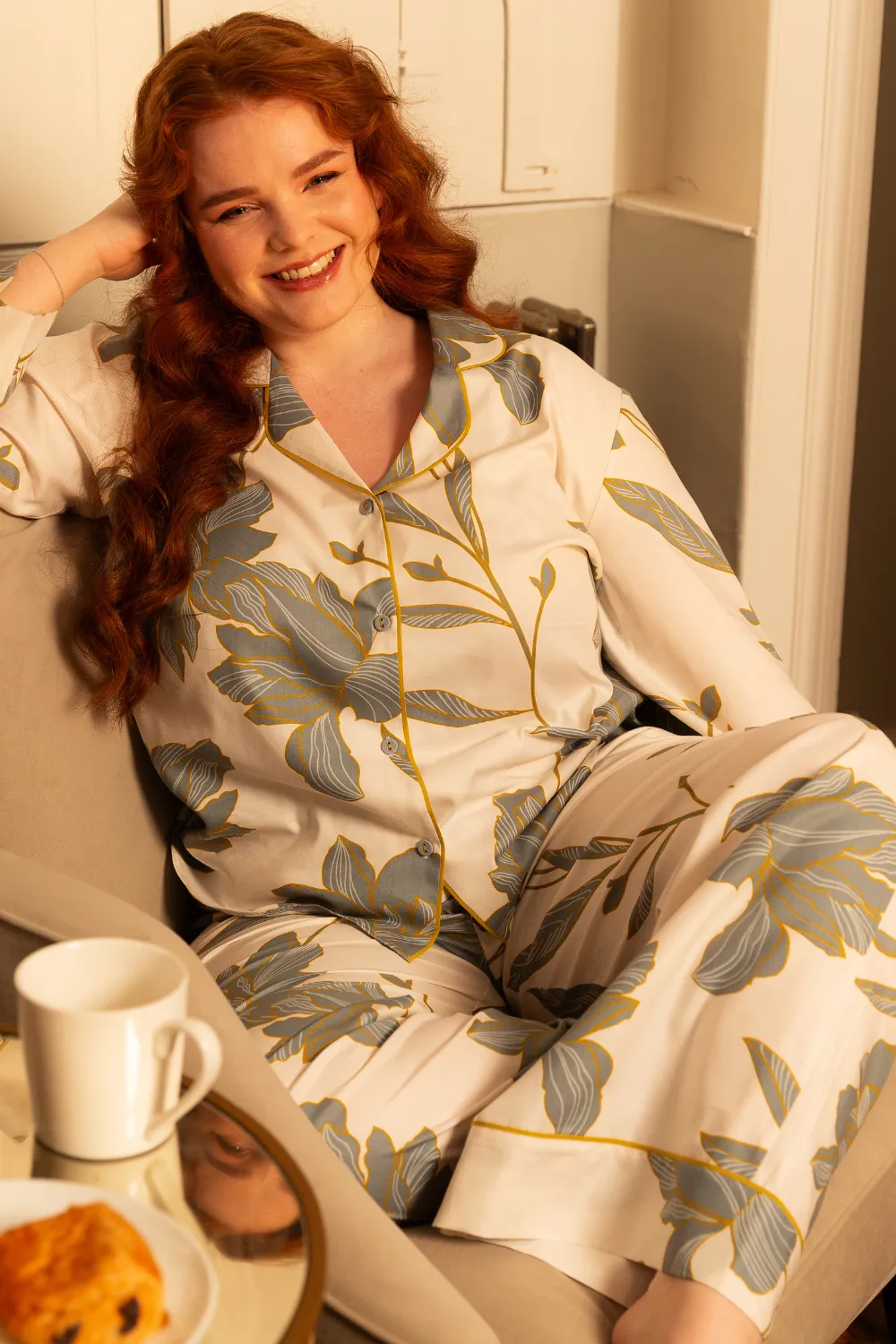 Piper Floral Print Pyjama Bottom, Size UK 8