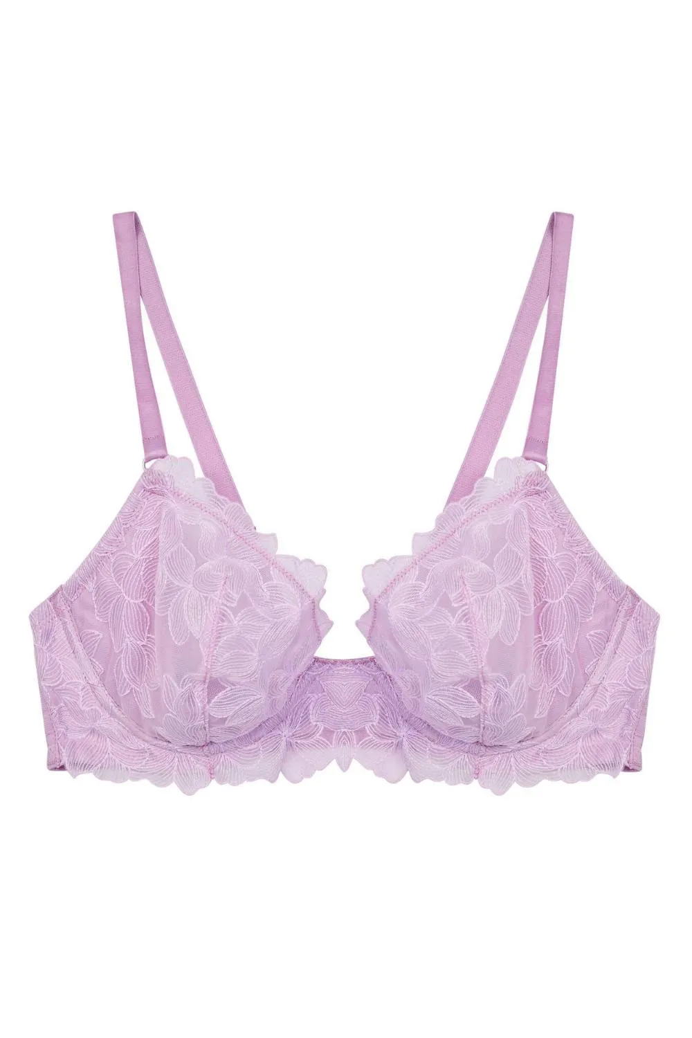 Playful Promises Lila Lace Plunge Bra Lilac