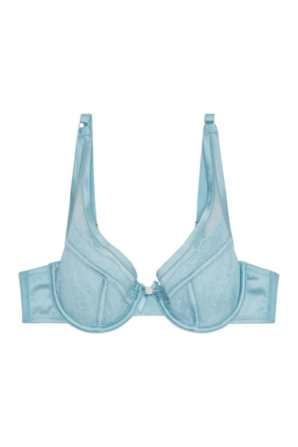 Playful Promises Sybil Lace Plunge Bra Baby Blue