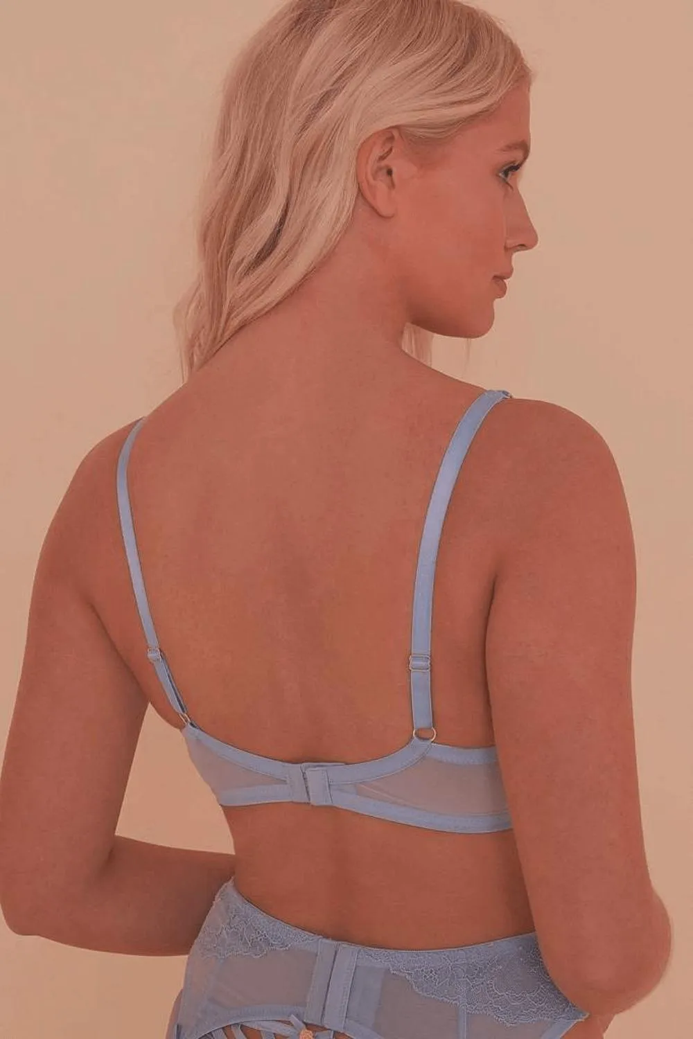 Playful Promises Sybil Lace Plunge Bra Baby Blue