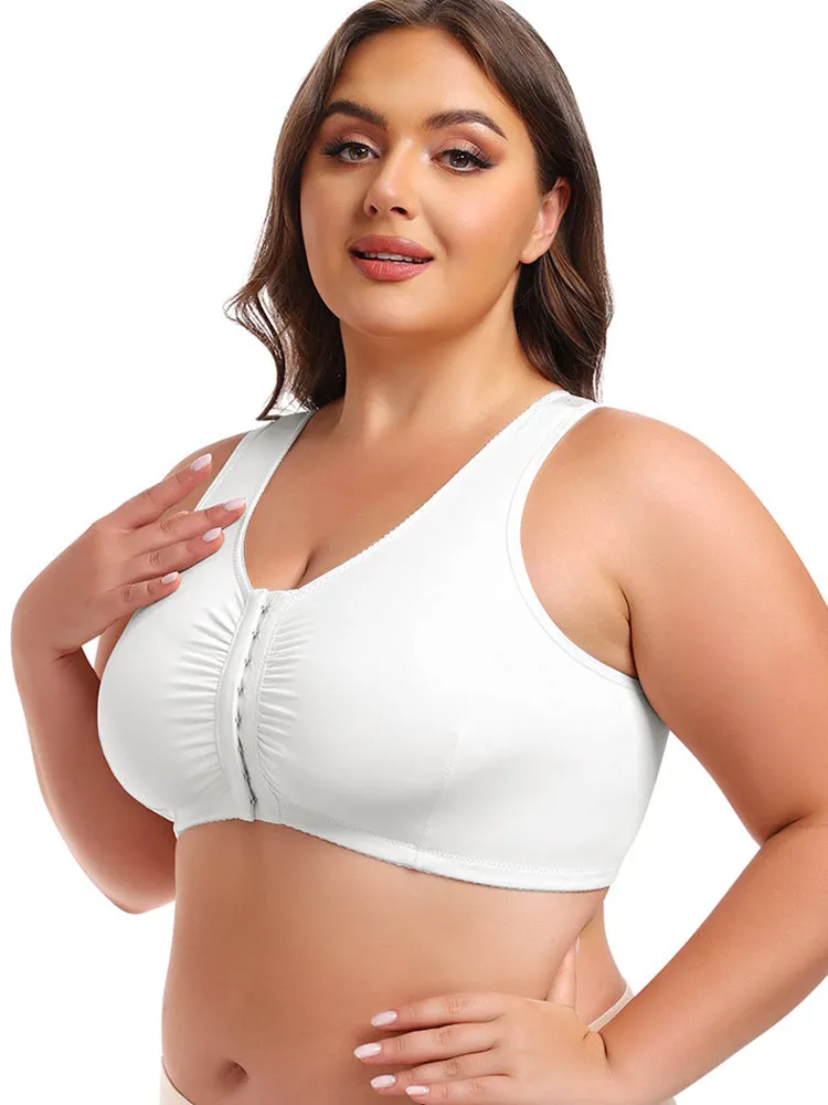Plus Size Full Coverage Side Support Front Closure Bra