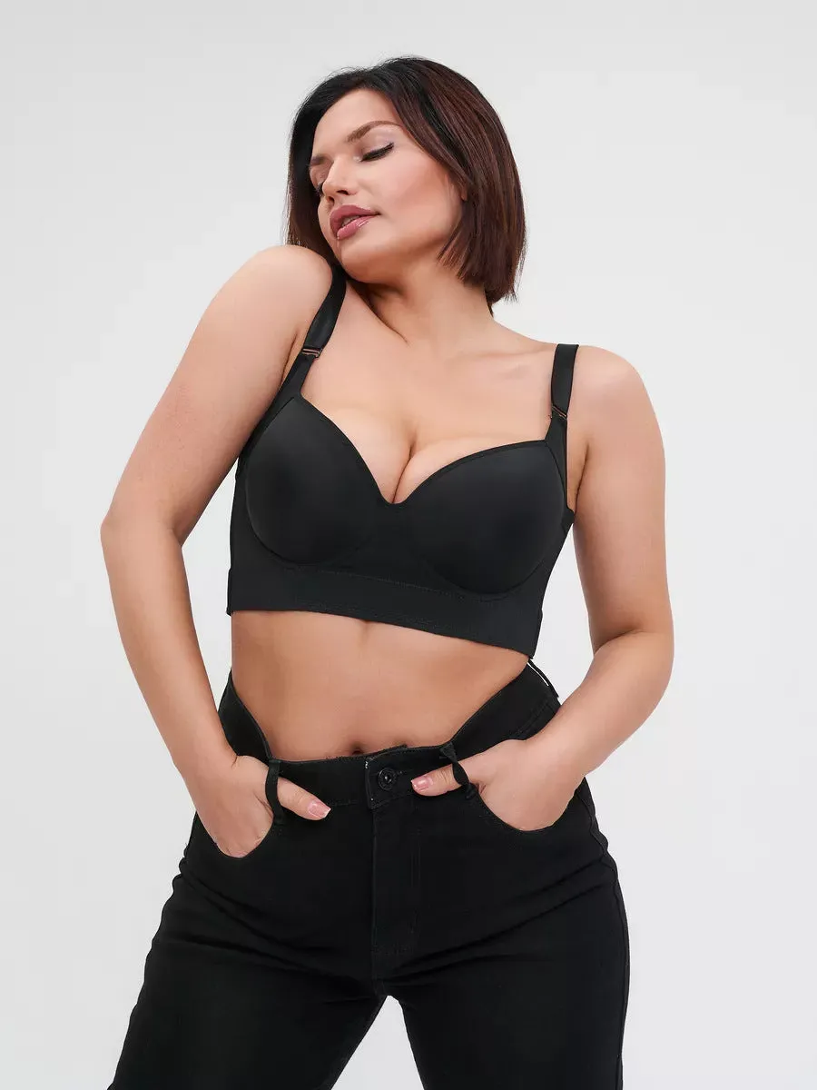 Plus Size Seamless Contour Bra Underwire Bras – Anti-Sag Side Support