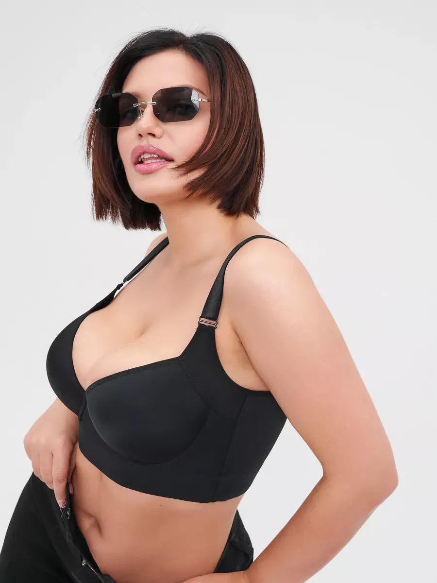 Plus Size Seamless Contour Bra Underwire Bras – Anti-Sag Side Support